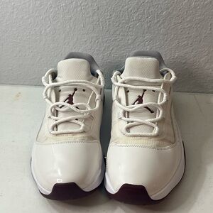 Jordan Athletic Shoes in White and Maroon